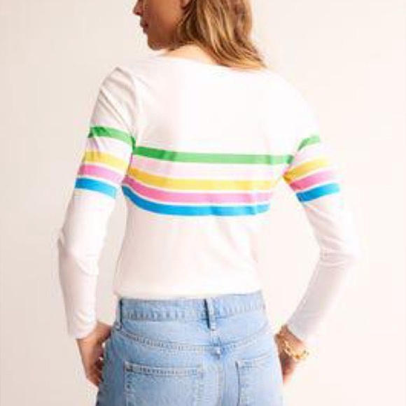NWT Boden White and Pink Striped Top - US 20/22 - Picture 12 of 12